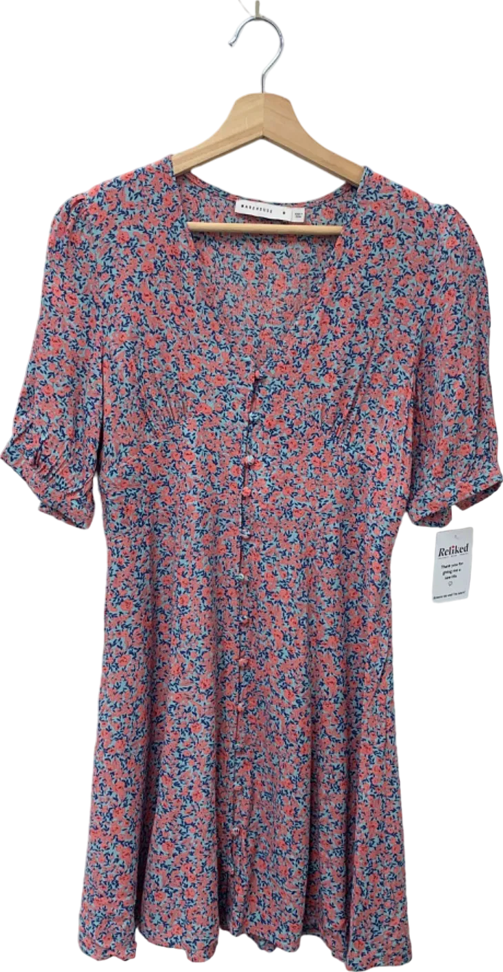 Warehouse Pink Floral Print Dress UK 8