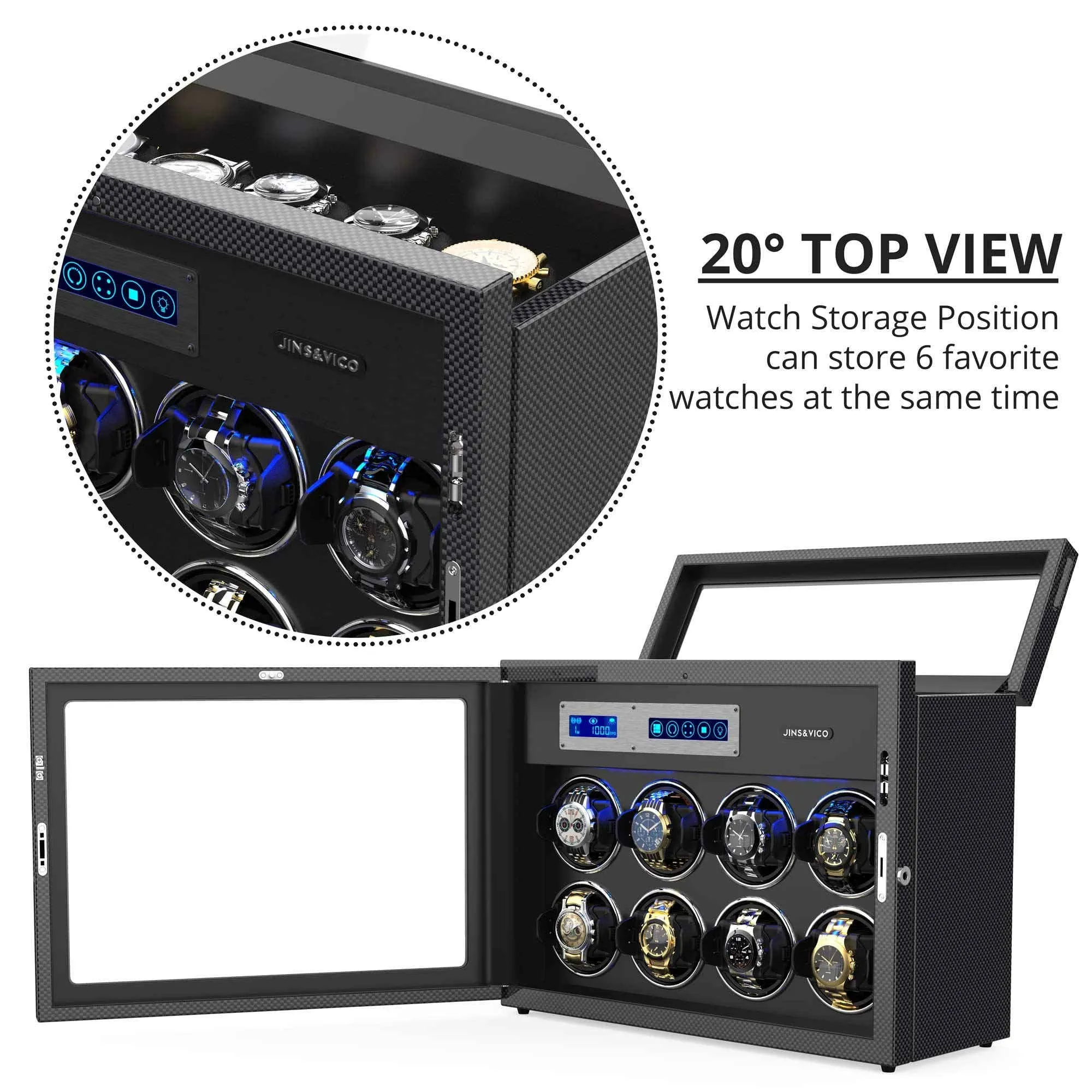 Watch Winder for 8 6 Automatic Watches, JINS&VICO