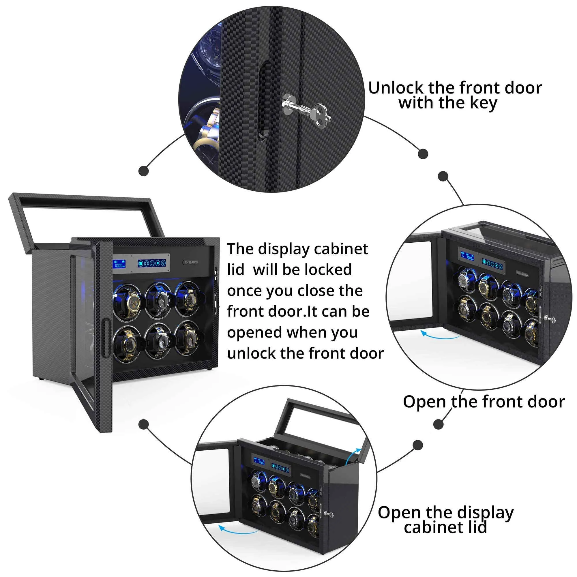 Watch Winder for 8 6 Automatic Watches, JINS&VICO