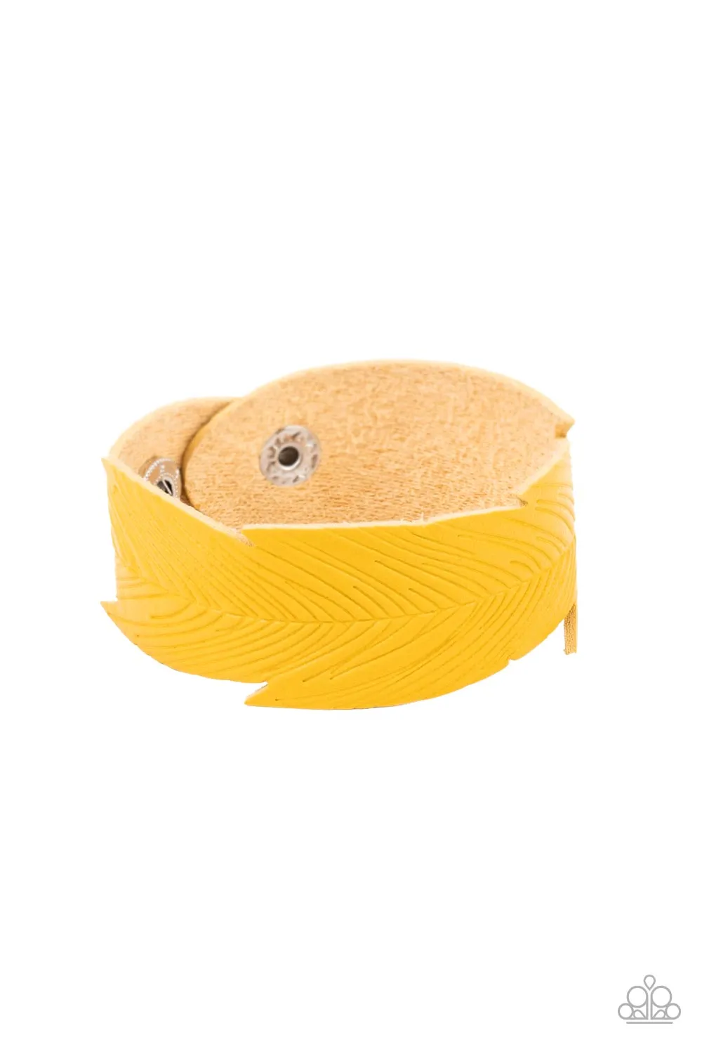 Whimsically Winging It - Yellow Bracelet  - Paparazzi Accessories