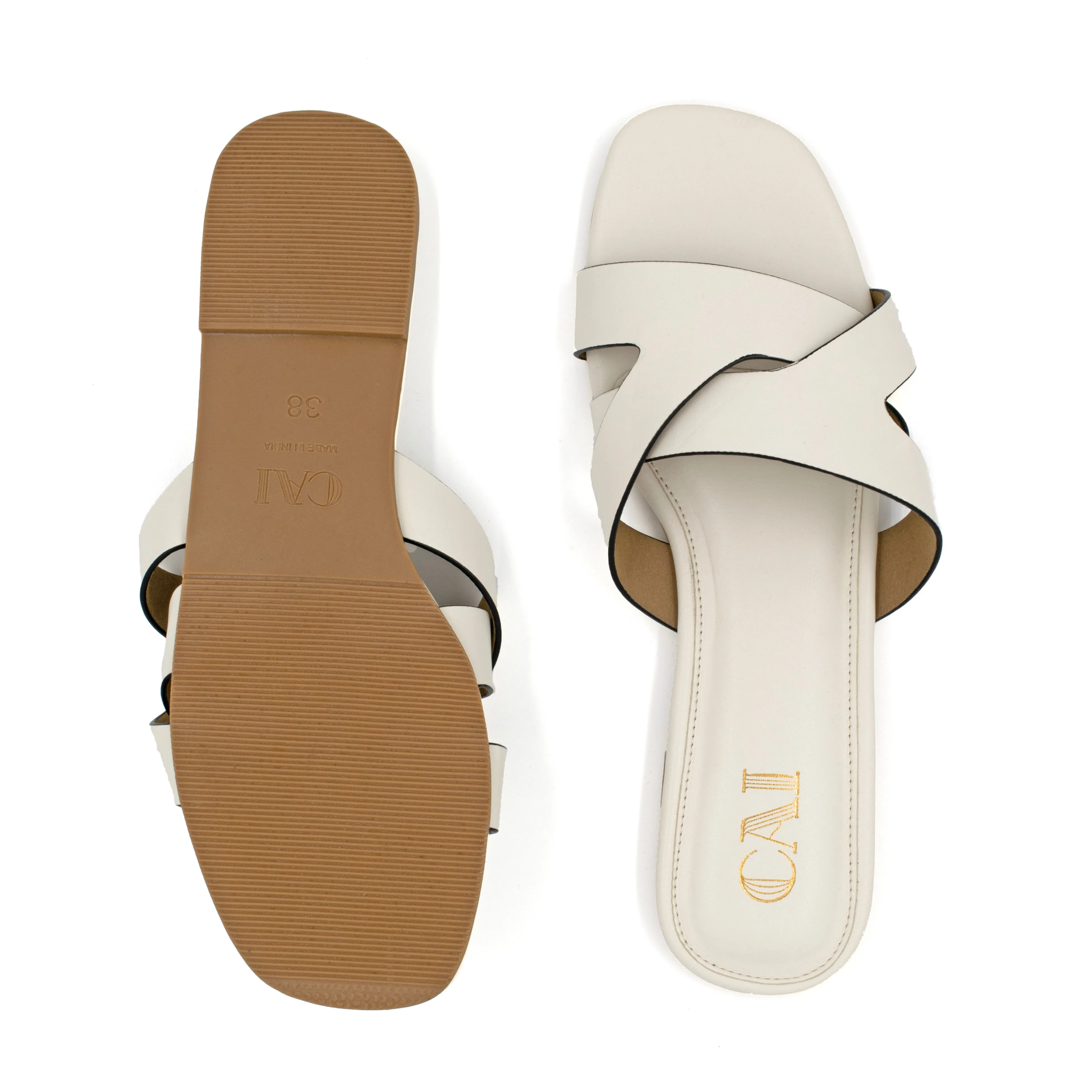 White cutout flats
