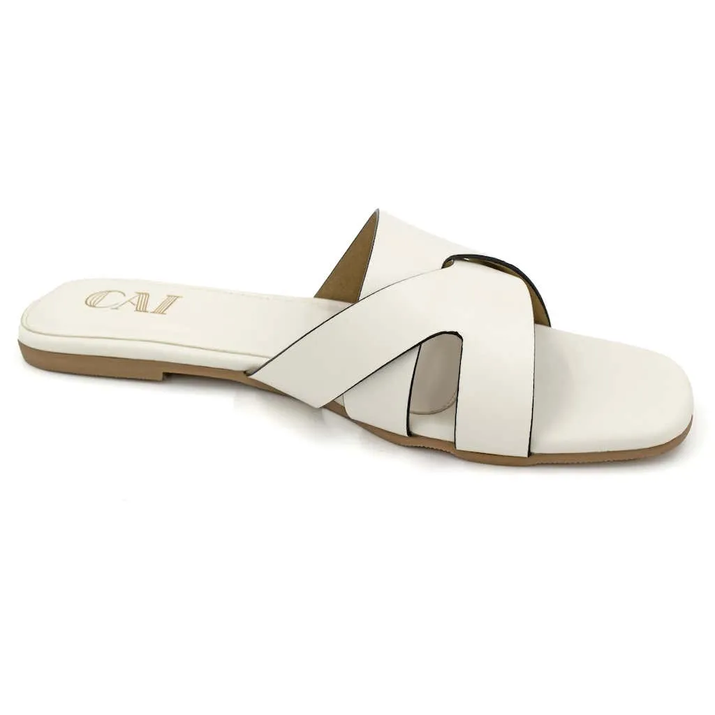 White cutout flats