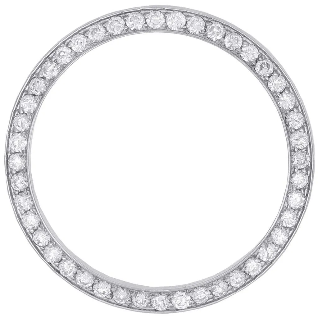 White Gold Round Custom Mined Diamond To Fit Rolex Date All Watch Mode 4 Ct