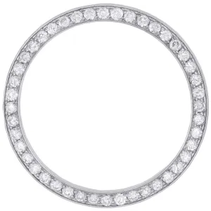 White Gold Round Custom Mined Diamond To Fit Rolex Date All Watch Mode 4 Ct