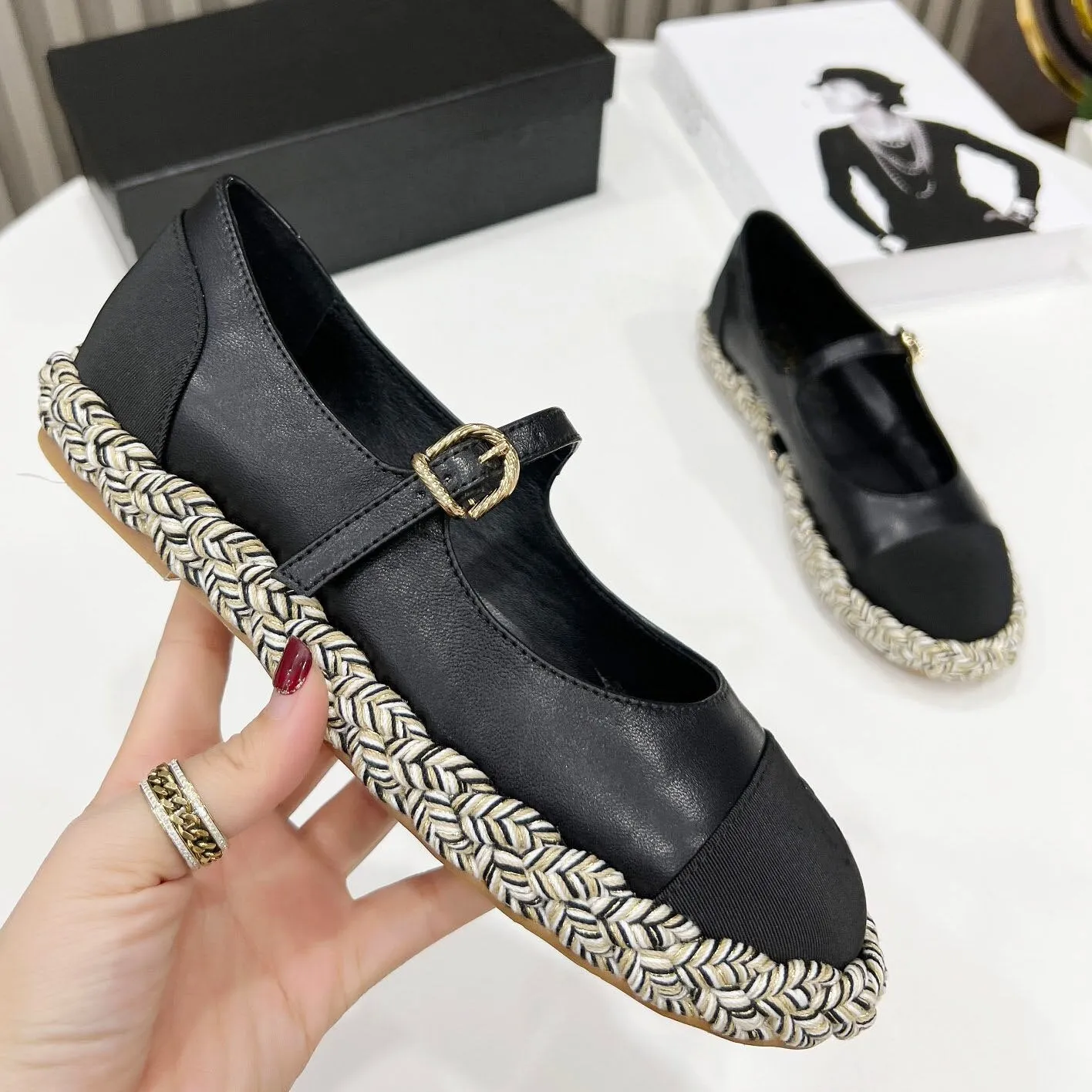 WomenLoafers Really Sheepskin Flat Espadrille  Mary Janes Shoes