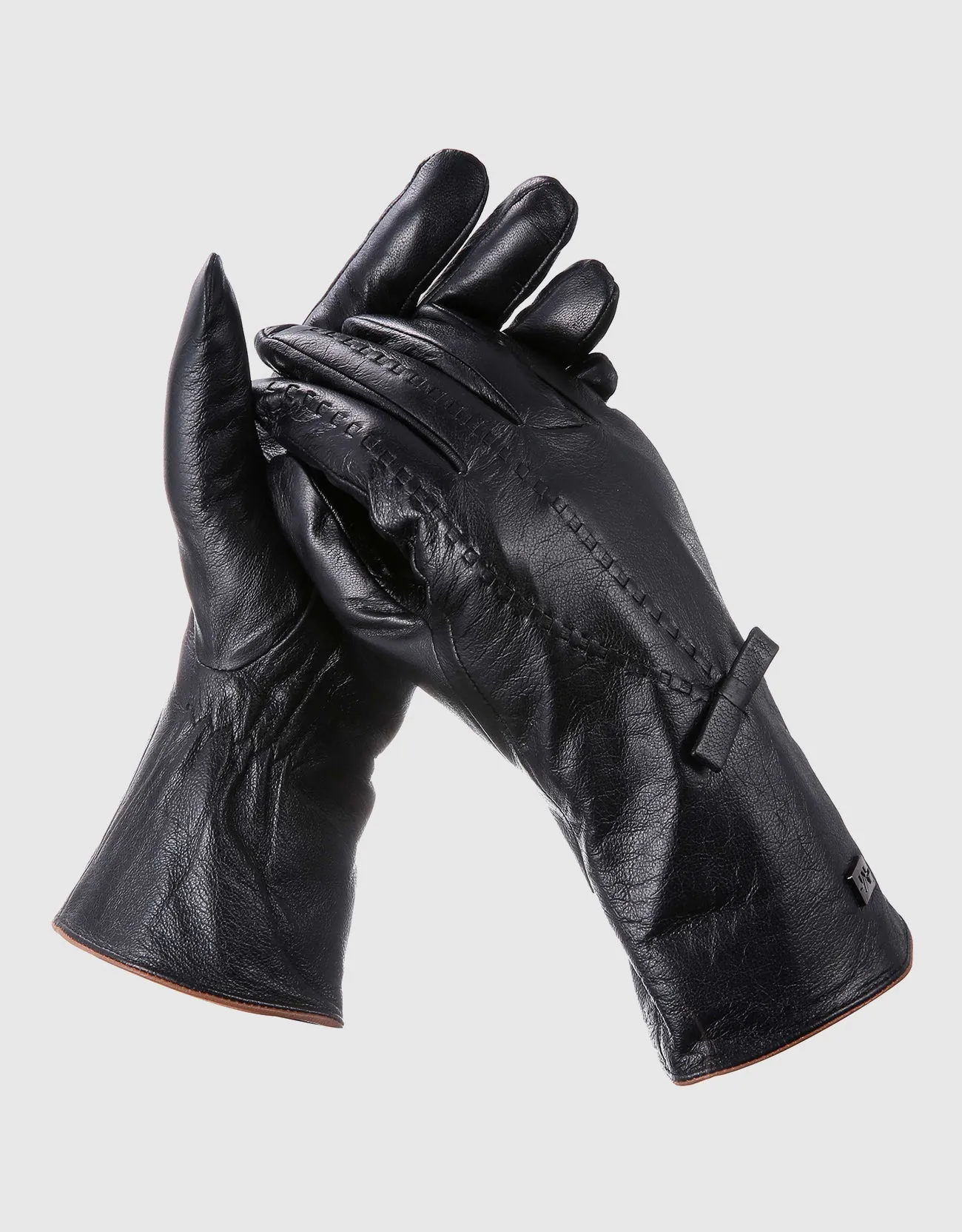 Women's Bow and Stitch Touchscreen Sheepskin Gloves