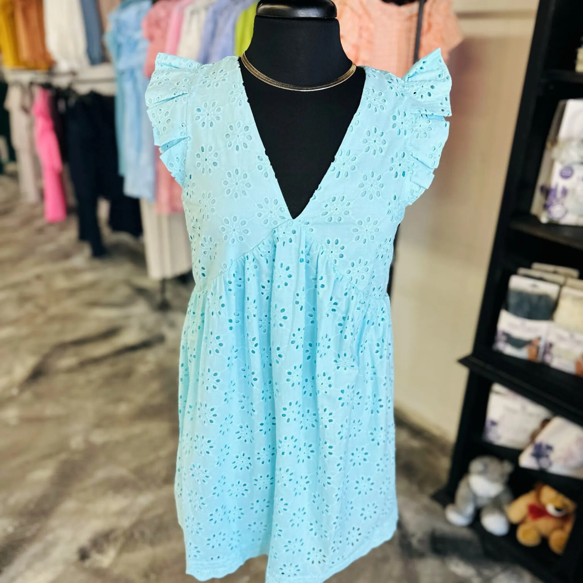 Write It Down Eyelet Dress