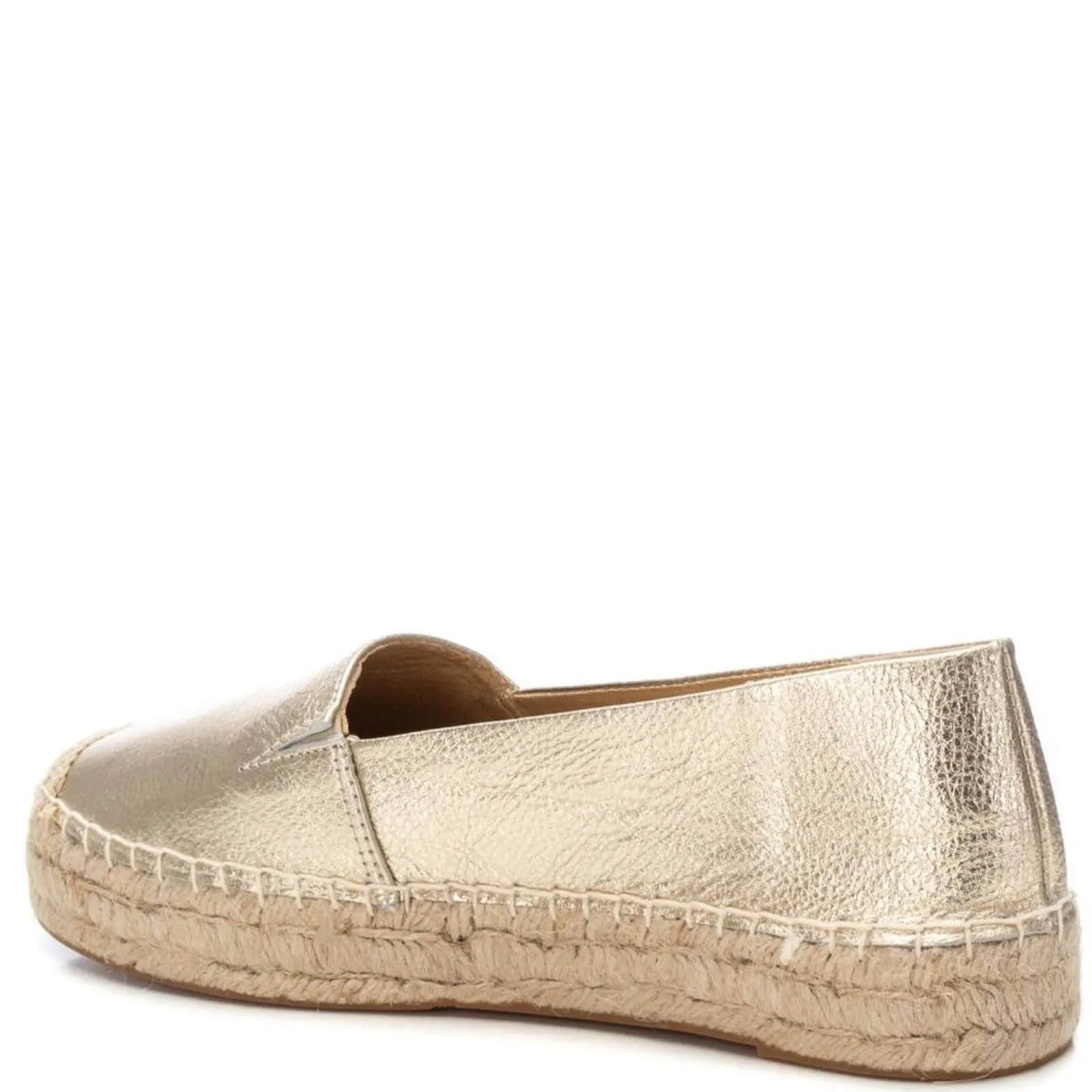 XTI Gold Flat Espadrille Shoes