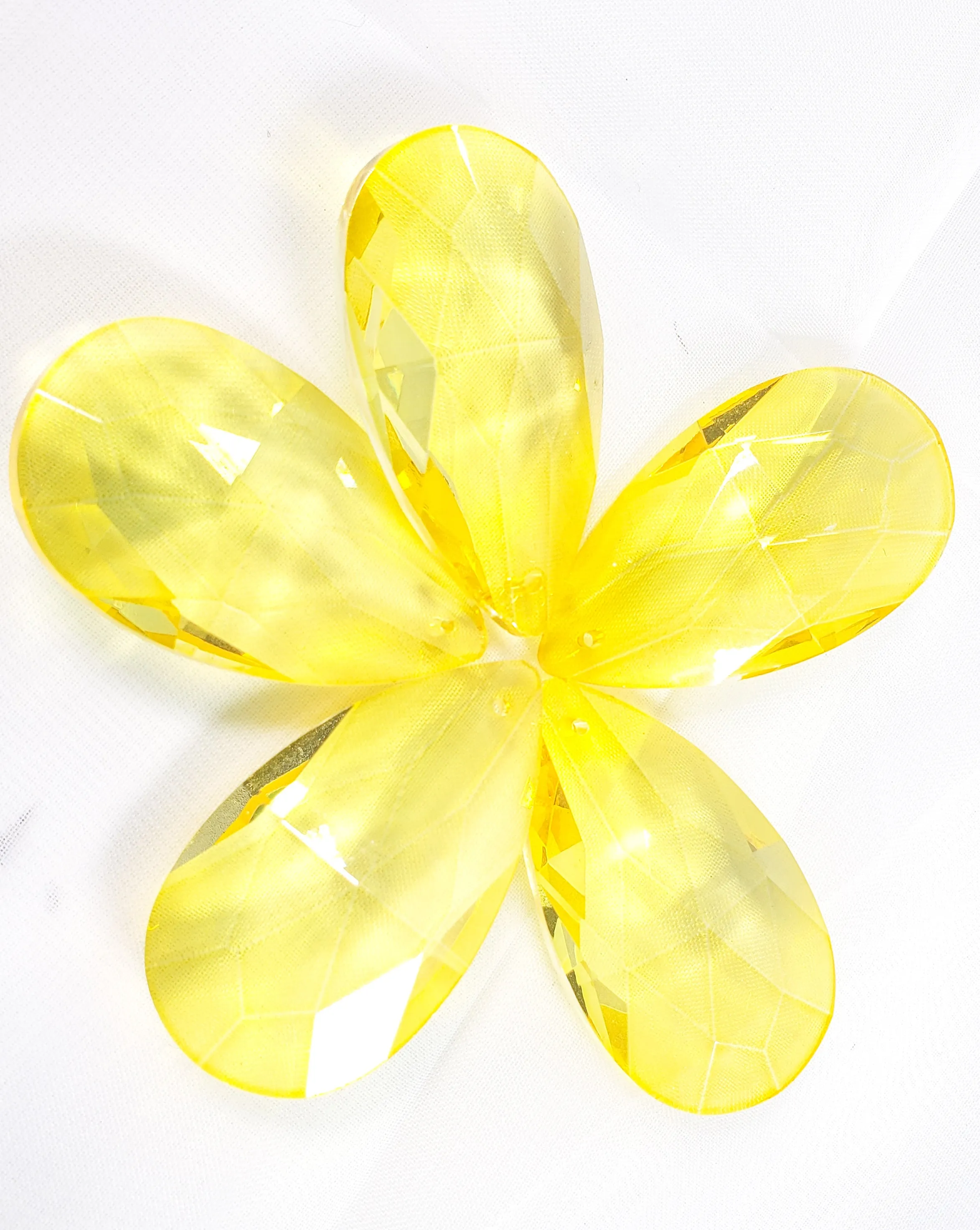 Yellow 38mm Teardrop Chandelier Crystals