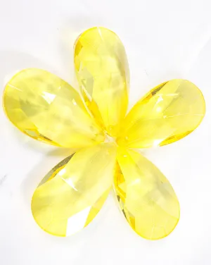 Yellow 38mm Teardrop Chandelier Crystals