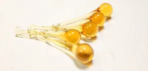 Yellow Gold 80mm Raindrop Chandelier Crystals, Pack of 5