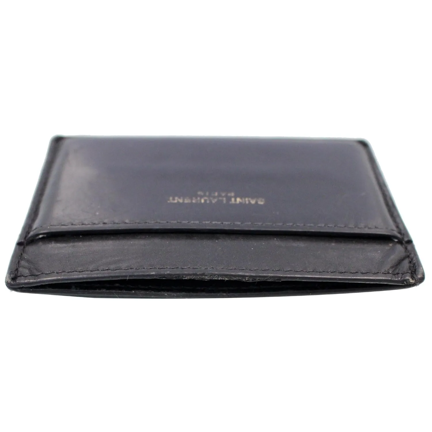 YVES SAINT LAURENT Smooth Leather Card Holder Black