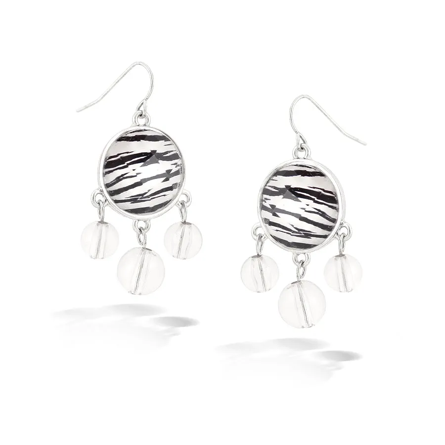 ZEBRA PRINT BEADS EARRINGS #FW1203126 (SG8)