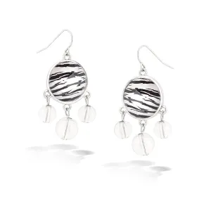ZEBRA PRINT BEADS EARRINGS #FW1203126 (SG8)