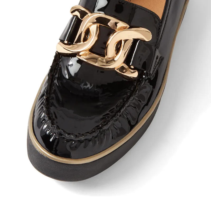 ZURINA W - BLACK PATENT LEATHER-BLACK SOLE